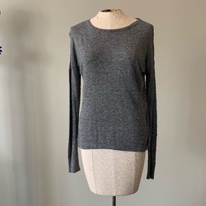 Vince Gray Long-Sleeve Sweater Shirt